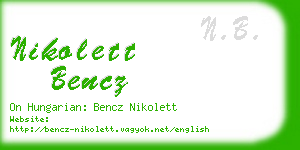 nikolett bencz business card